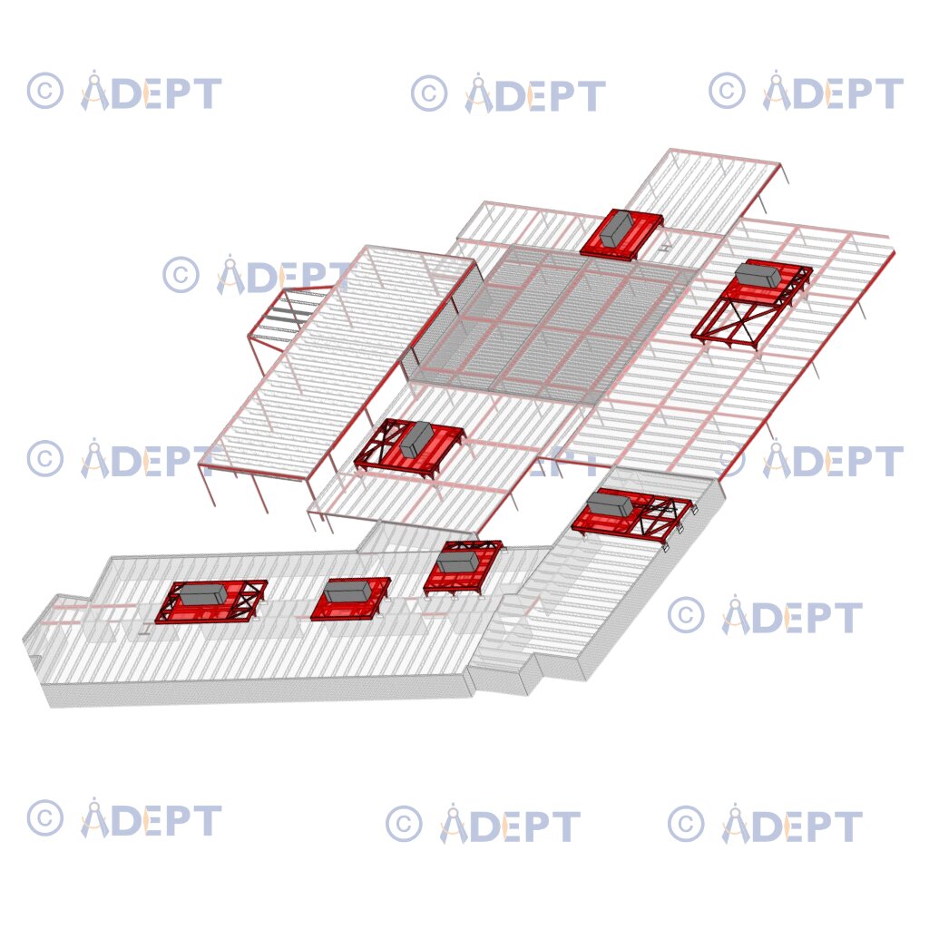 Structural steel connection design with bolt and plate details