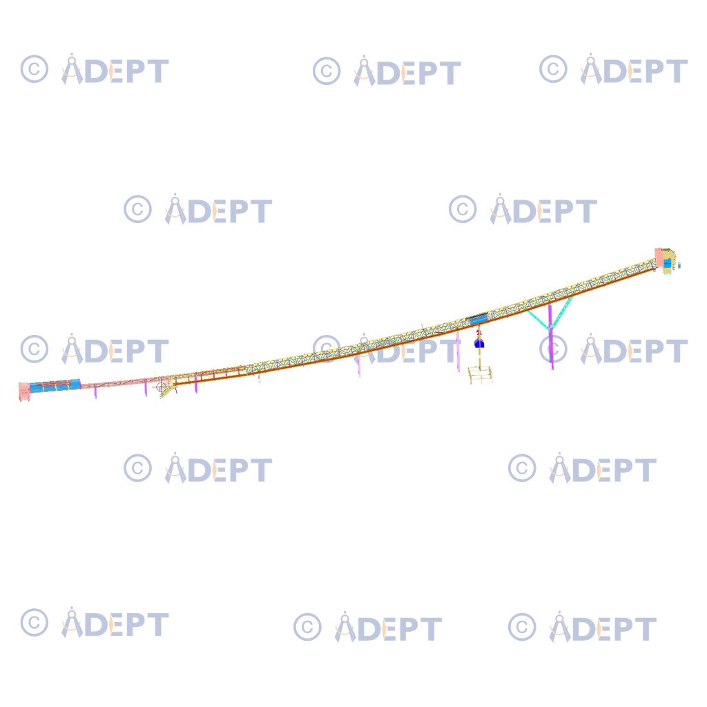 36 inch belt conveyor structural design and detailing project in Virginia USA
