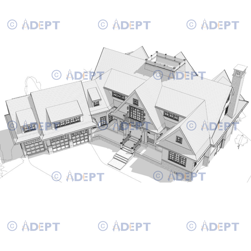 Residential building structural steel design and villa construction detailing Maryland USA