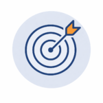 Business mission target illustration representing goals and strategic focus