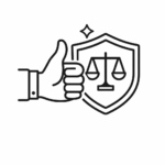 Trust and compliance illustration representing ethical practices and legal standards