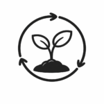 Sustainability concept illustration showing eco-friendly practices and resource efficiency